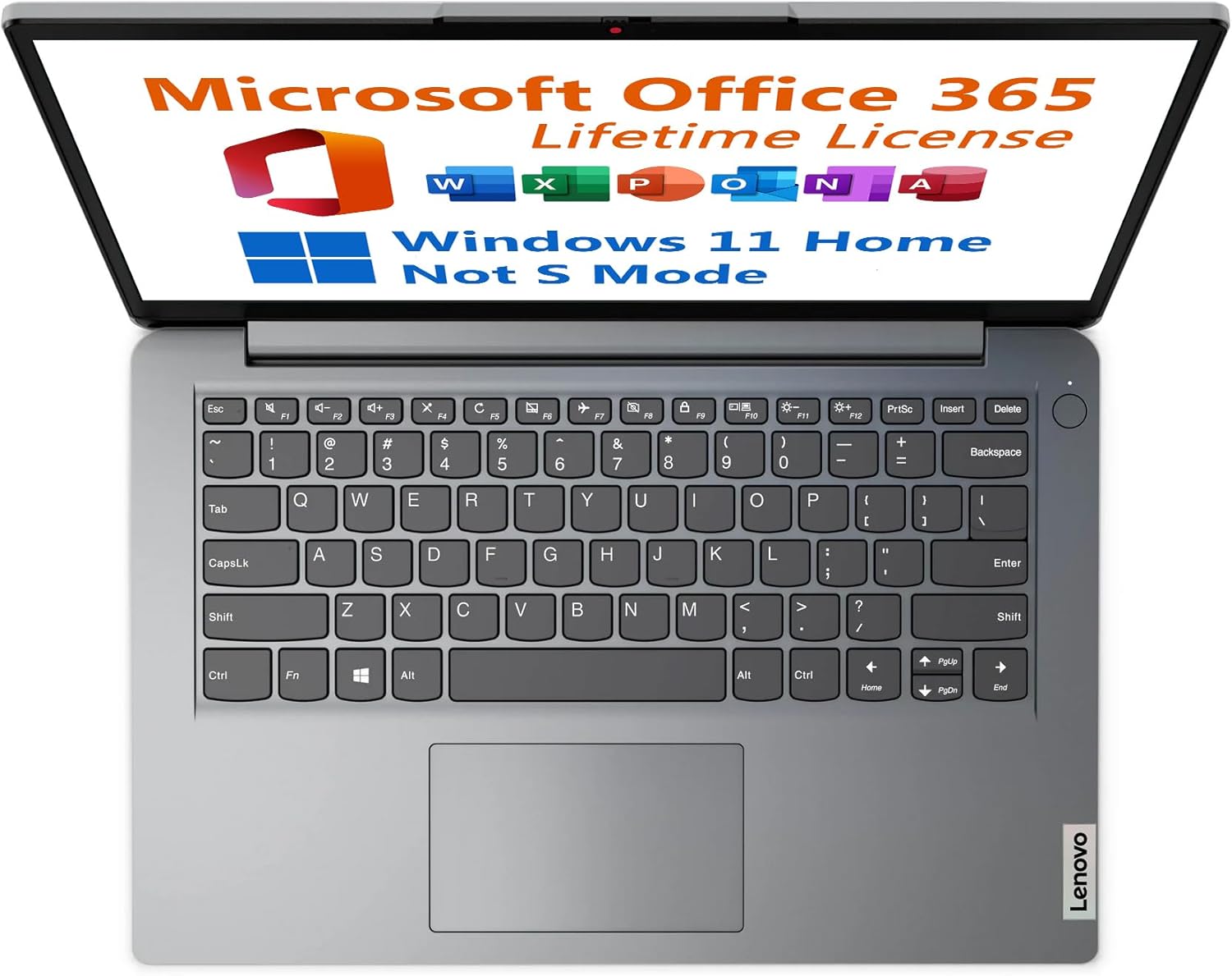 Lenovo 14" Laptop, Free Microsoft 365 with Lifetime License, Intel Celeron N4500 2.8 GHz, 10 Hours Battery, 12GB RAM, 128GB eMMC + 512GB SSD, USB-C, WiFi 6, Windows 11 Home, Toree Earbuds