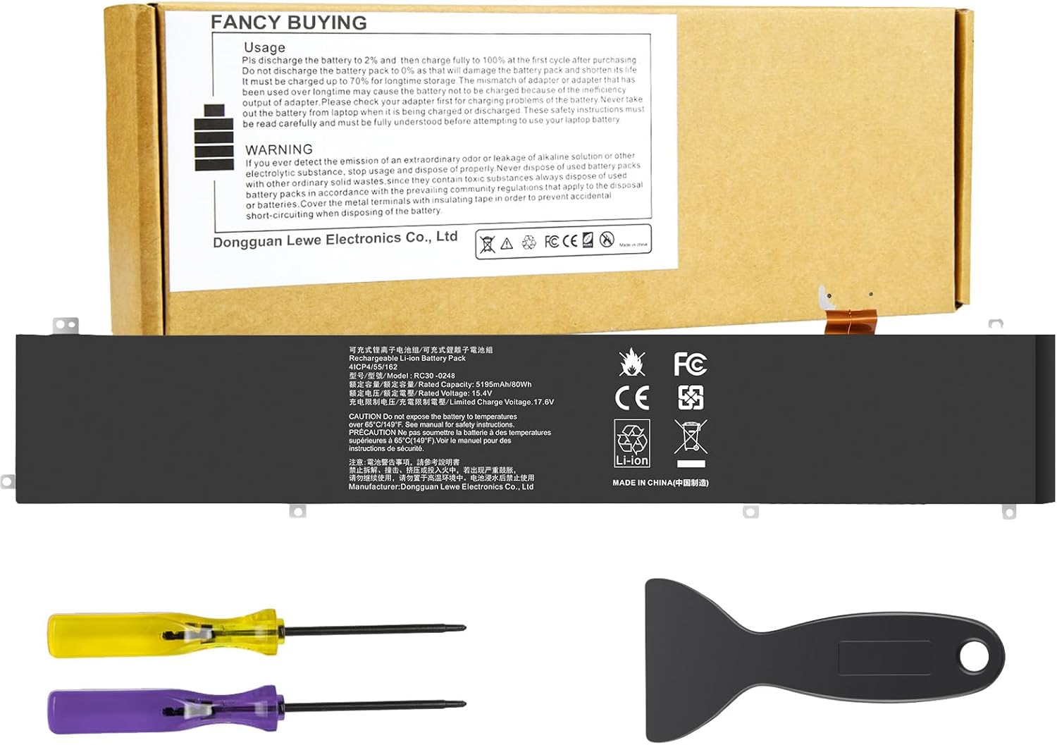 RC30-0248 Laptop Battery for Razer Blade Advanced 15 2018 2019 2020 2021 RTX 206…