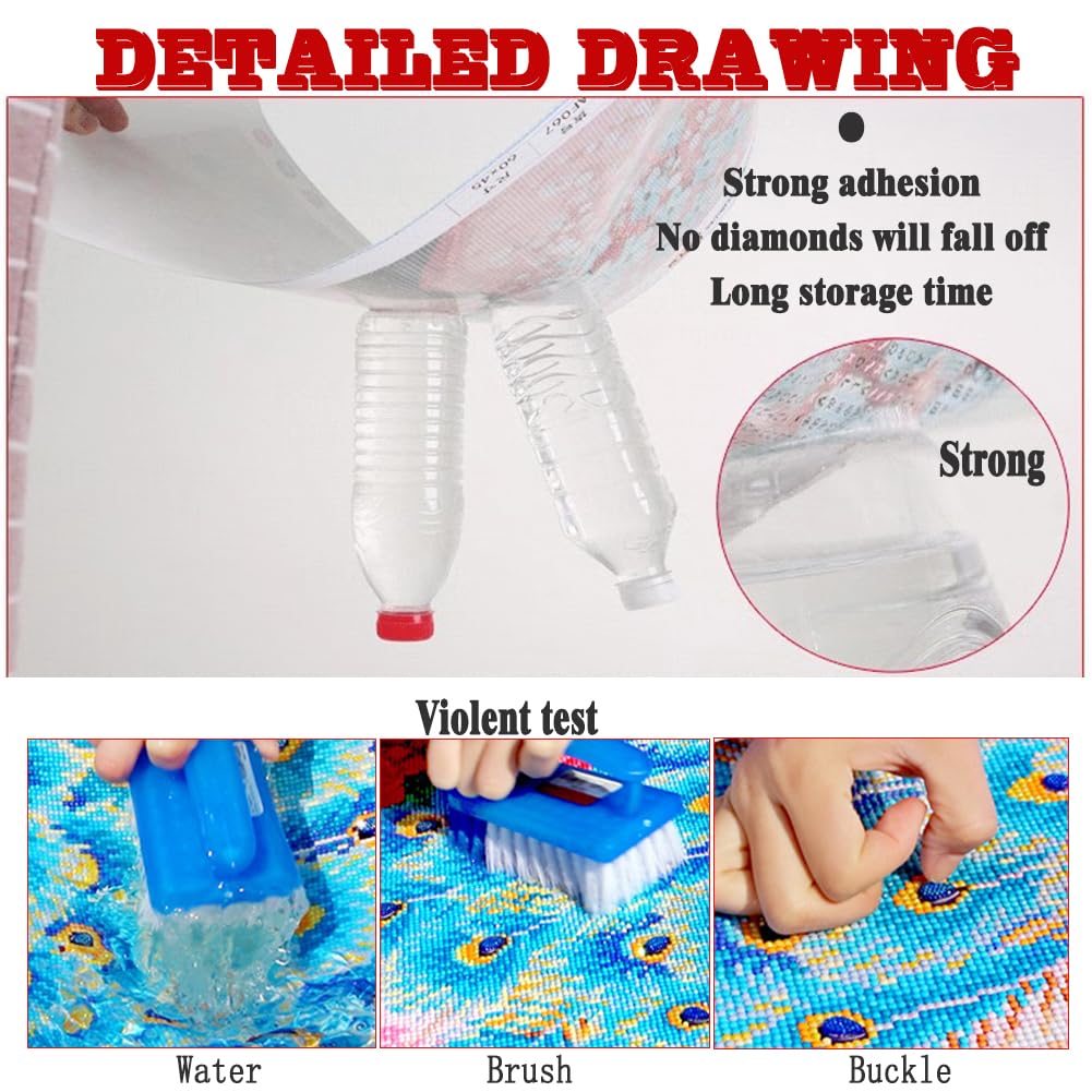 Diamond Painting Bilder Set Erwachsene 5D Malen Nach Zahlen Dragon Diamant Painting Bilder Erwachsene Groß Diamonds Crystal Art, Diamond Art Painting DIY Diamant Malerei Set Home Wand Dekor 60x120cm