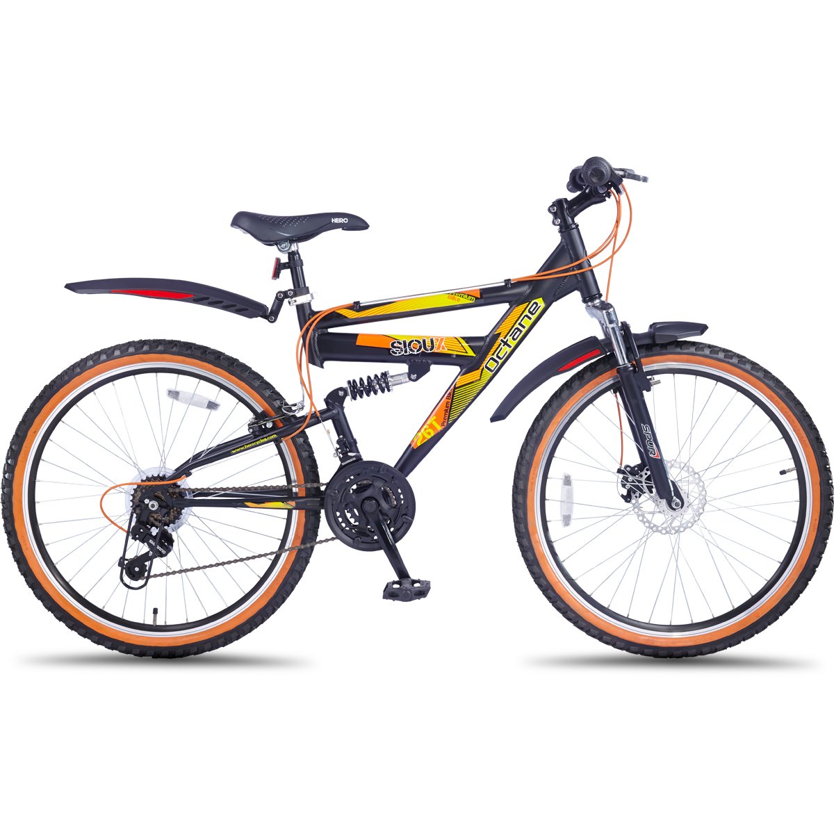 Hero Octane Sioux 26T 21 Speed Mountain Bike (Black) : Amazon.in ...