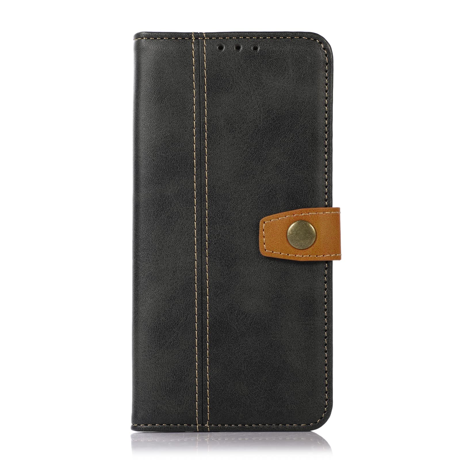 VGANA Custodia Compatibile per Oneplus 12R, Portafoglio Premium in Pelle Semplice Magnetica Fip Cover. Nero