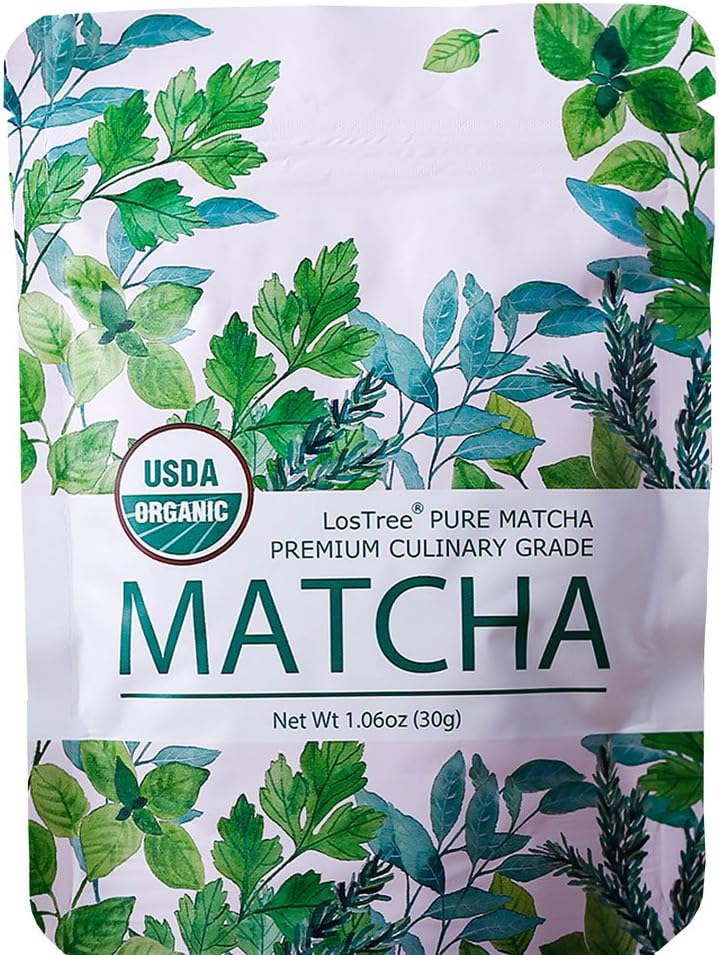 LosTree Matcha Green Tea Matcha Culinary Grade USDA Organic Certified Matcha (30g)-Perfect for Matcha Lattes, Smoothies, Baking, Premium Culinary Grade