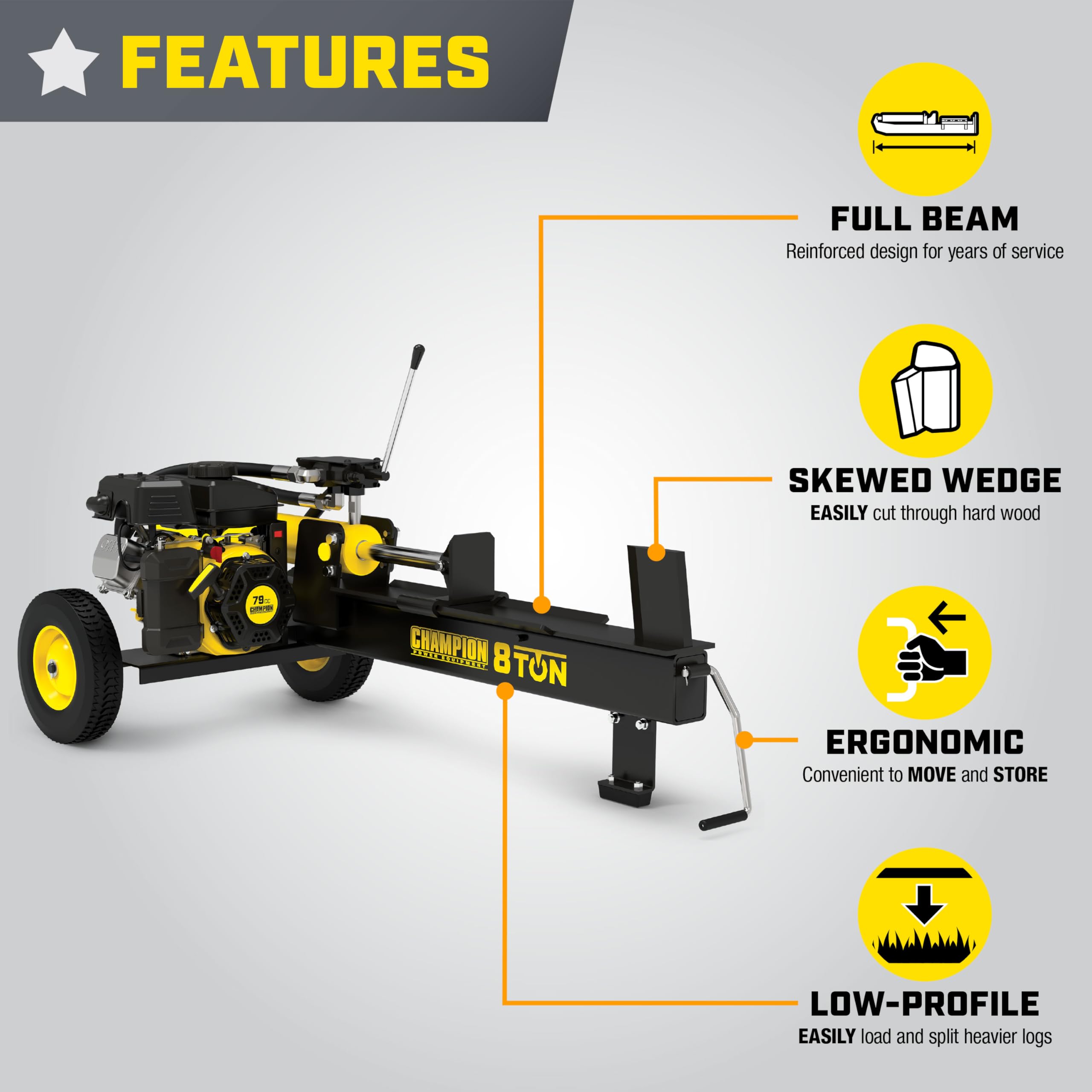 Amazon.com : Champion Power Equipment 8-Ton Compact Horizontal Gas