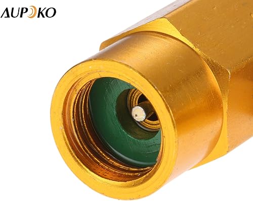 Miniatura 5 de Aupoko R1234YF Kit de manguera de carga de refrigerante, con abrelatas autosellantes LH de 12 pulgadas, acoplador rápido de lado bajo R1234YF, para