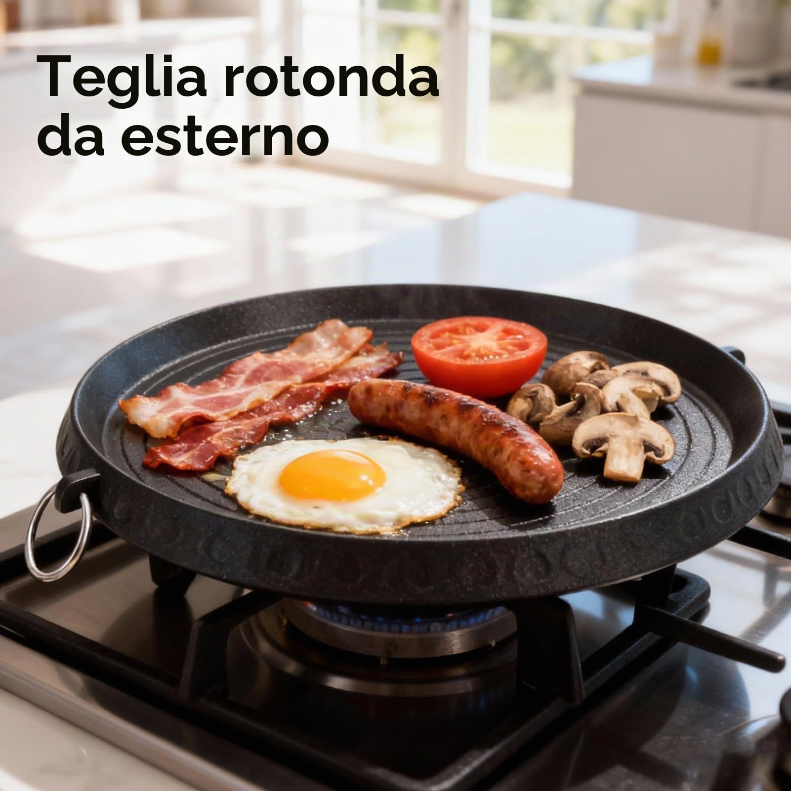 HERCHR Bistecchiera per barbecue in stile coreano, piastra grill con superficie rivestita Maifan per piano cottura, grigliate all'aperto per interni