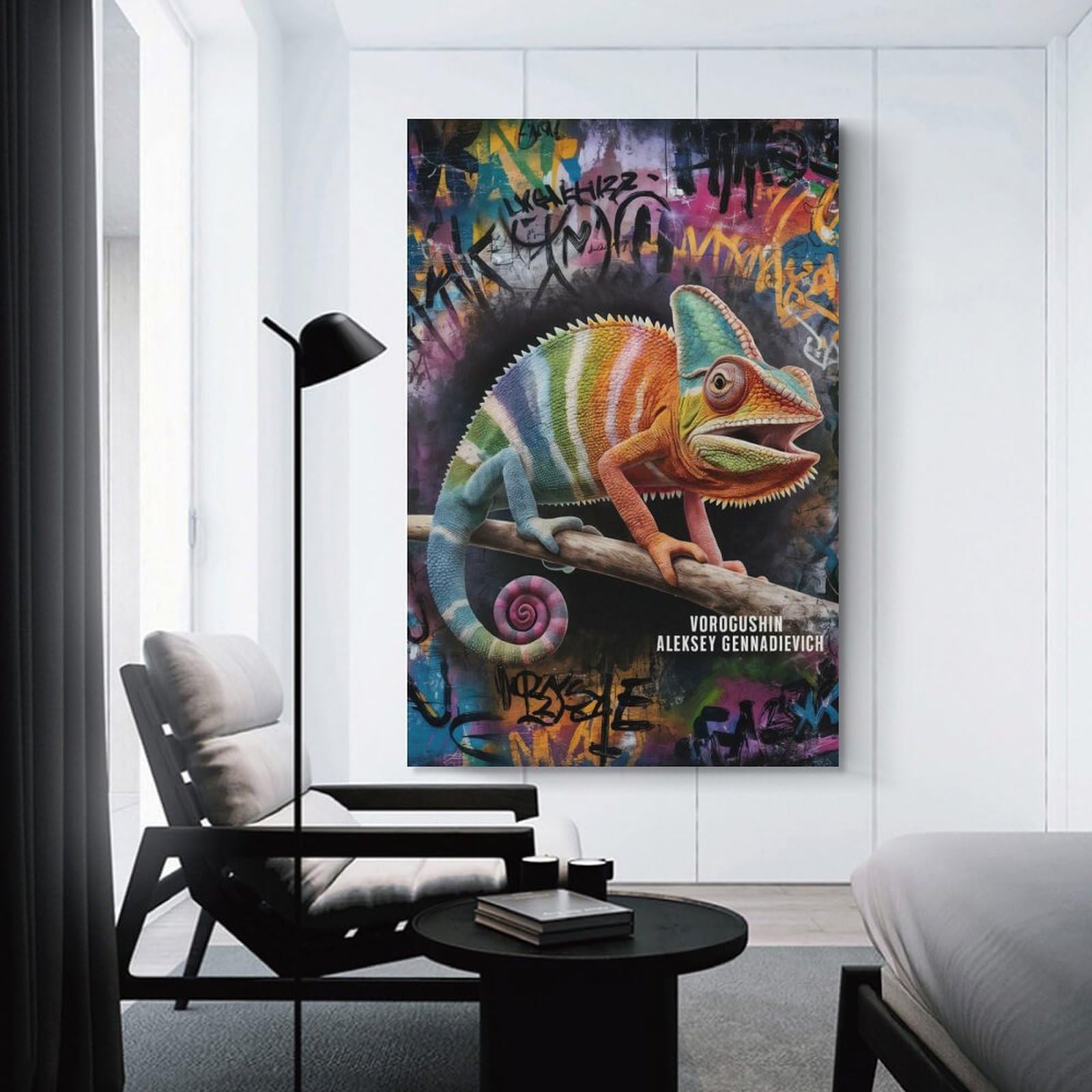 Amazon.co.jp: ストリート・アート・スタイル・カメレオン 絵画