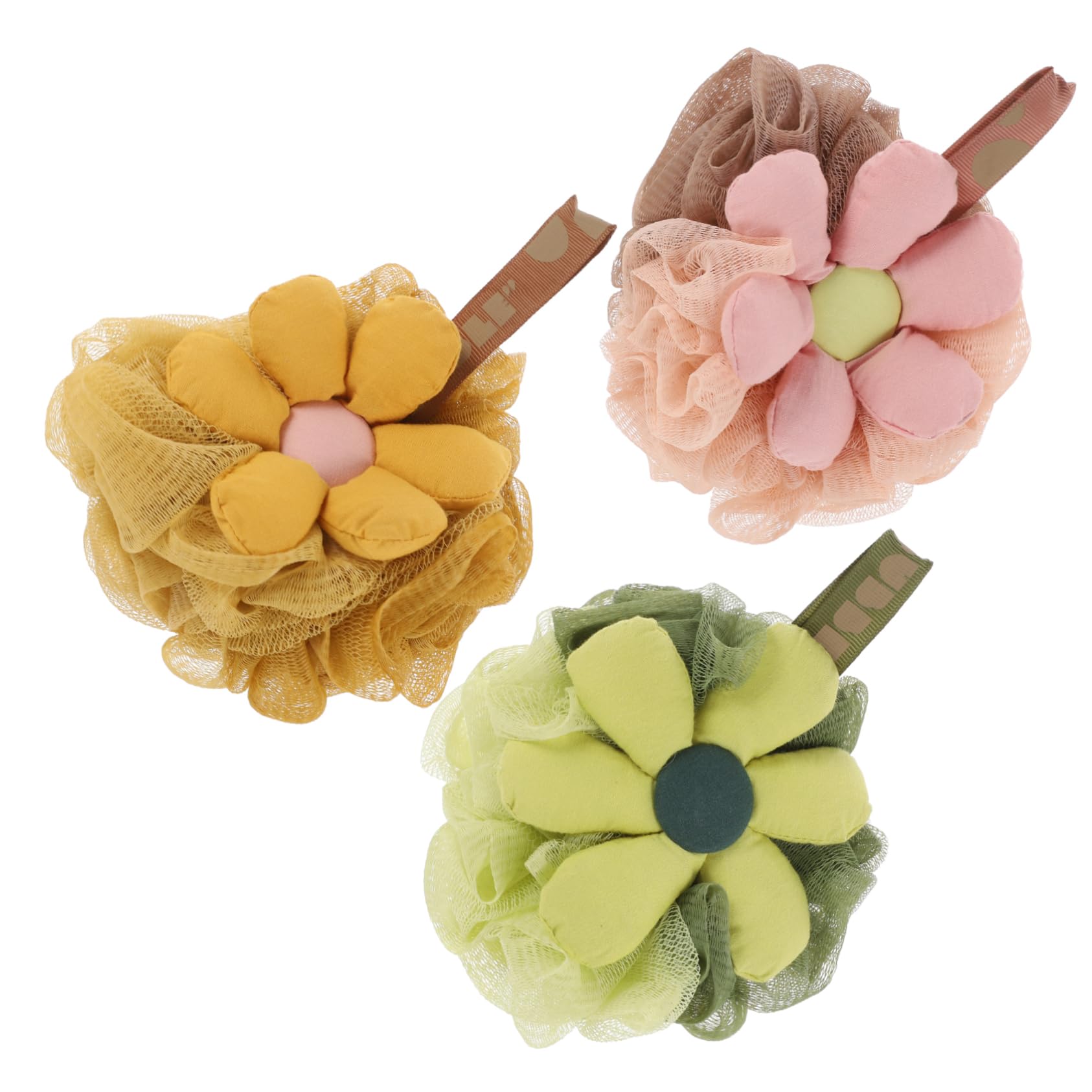 FRCOLOR 6piezas Esponja De Baño Exfoliante Para Adultos Flores De Loofah Para Para Limpieza Eficaz y Rica