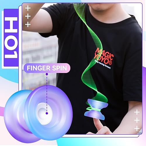 Miniatura 3 de Trucos profesionales de giro de dedos Yoyo  MAGICYOYO H01 Yoyo que no responde  Yoyo de doble propósito con kit de rodamientos Yoyo sensible + bolsa