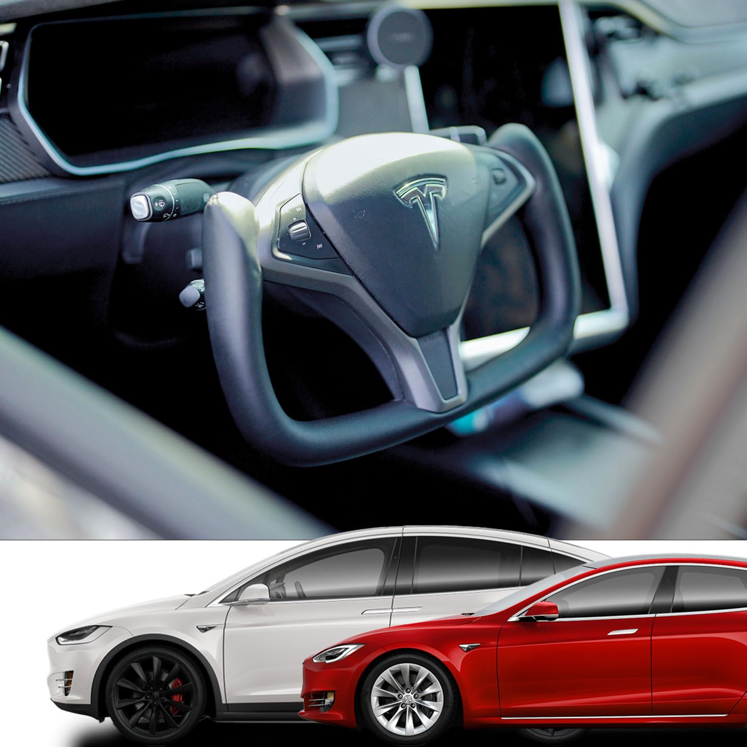 Dripo Gear Yoke Steering Wheel for Telsa Model S & Model X (2012-2020)