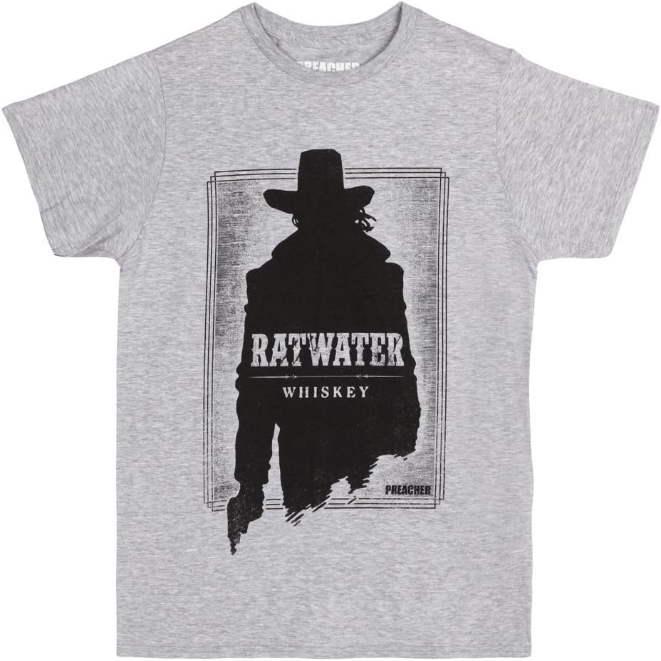Preacher Ratwater Whiskey Adult T-Shirt - Heather Grey (Medium)