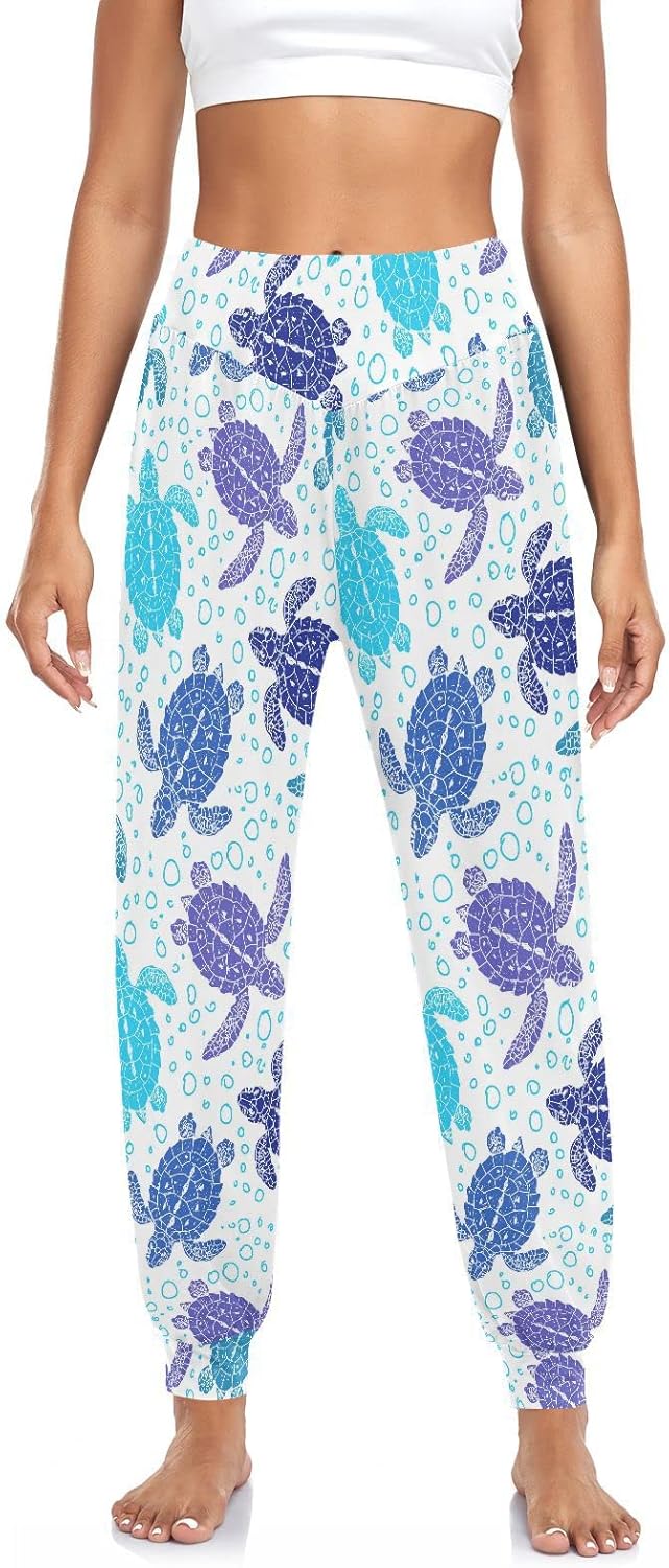 Women Yoga Pants High Waisted Stretch Loose Boho Trousers Sports Dance Harem Pants - Image 2