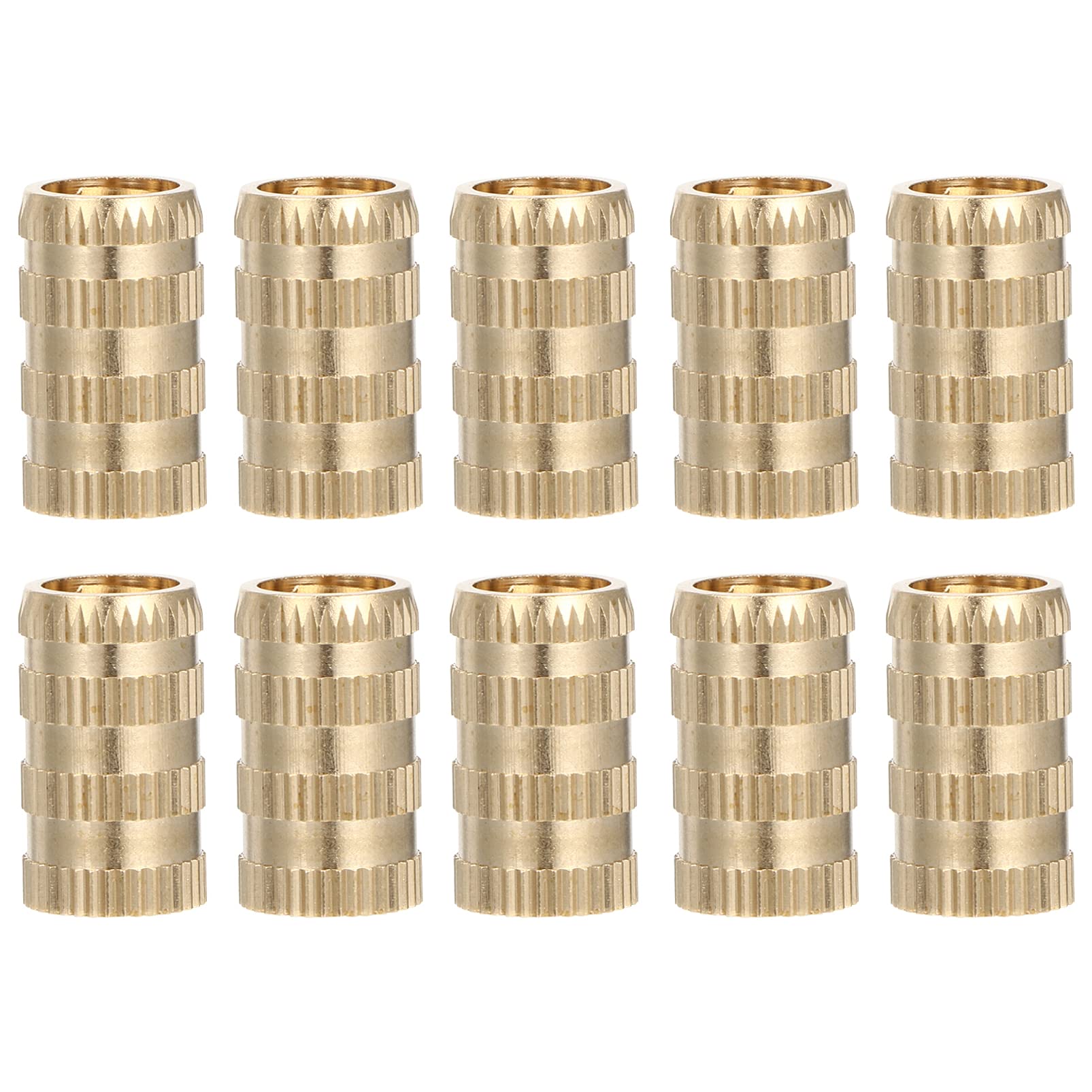 Cabilock Brass Knurled Threaded Inserts 10pcs Female Thread Nuts for 3D Printing