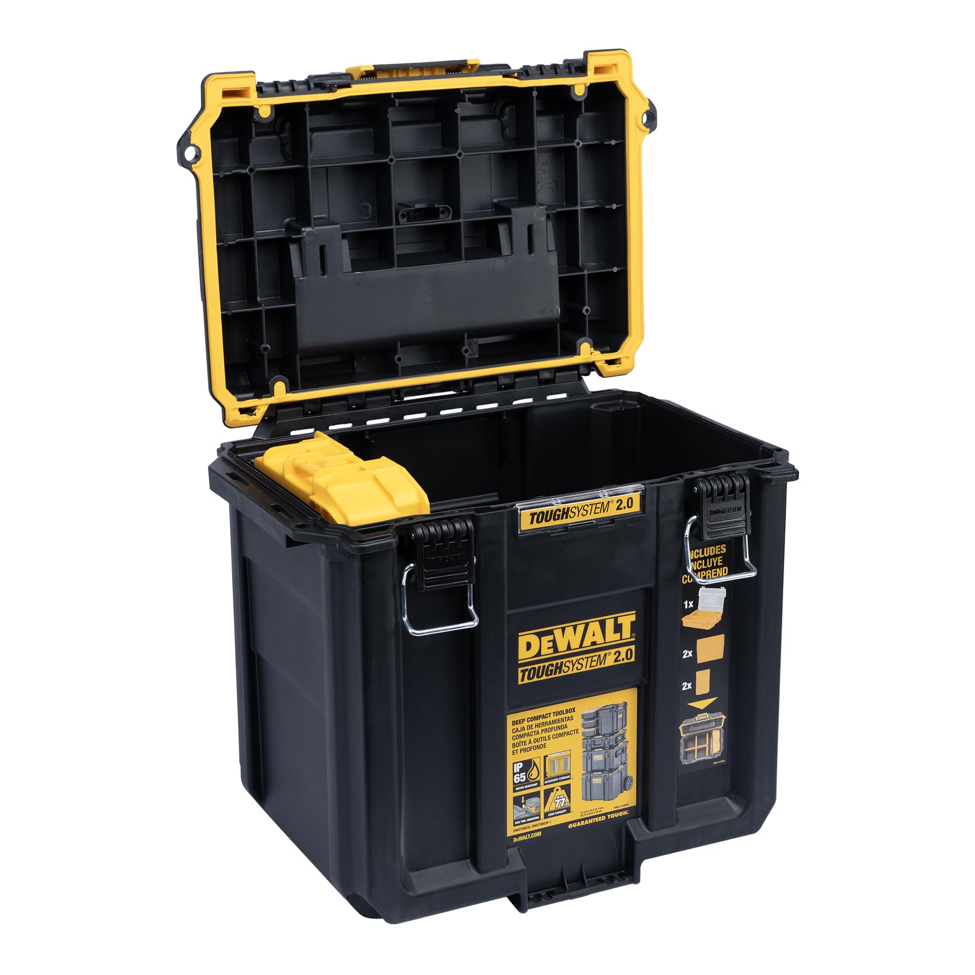 DEWALT TOUGHSYSTEM 2.0 Caja de herramientas compacta y duradera con separadores extraíbles (DWST08035)