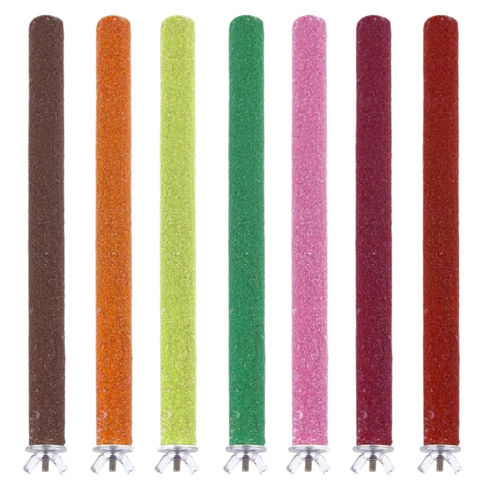 Lot de 8 jouets pour perroquets - Perchoir à oiseaux - Plateforme - Jouet à mâcher - Broyage des pattes - Propre pour morsures et perruches