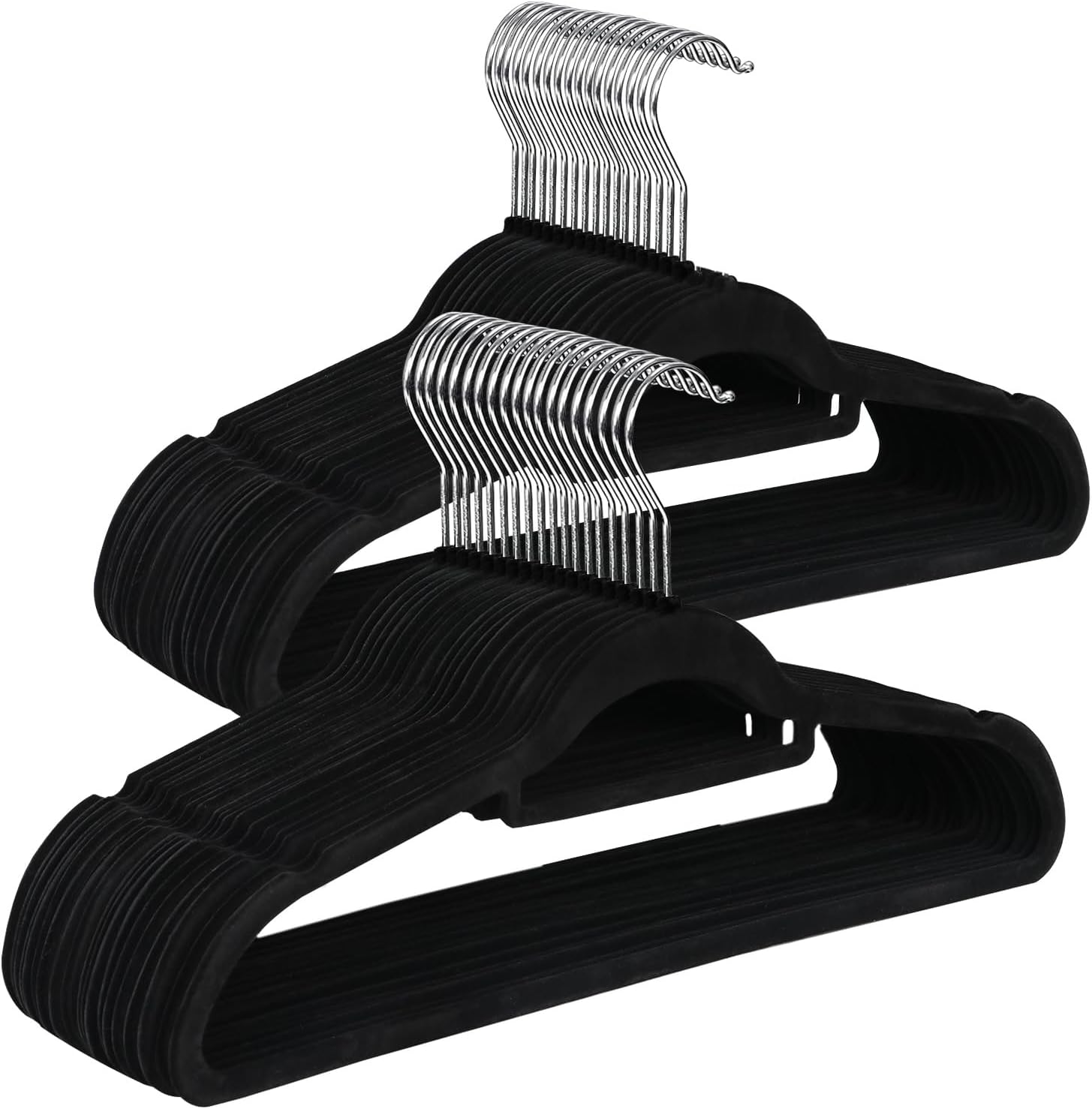 ZENY Velvet Hangers 100 Pack Non Slip 360 Degree Swivel Hooks