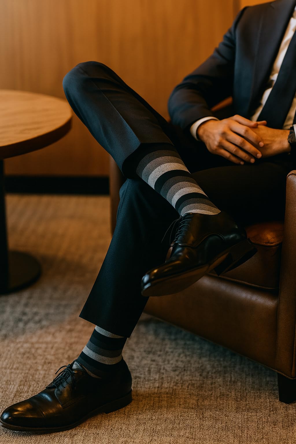 Lucchetti Socks Milano Pudełko na prezent 6 par fantazyjnych skarpet, długie skarpety wyprodukowane we Włoszech, kolorowe zimowe kropki w paski, wygodne