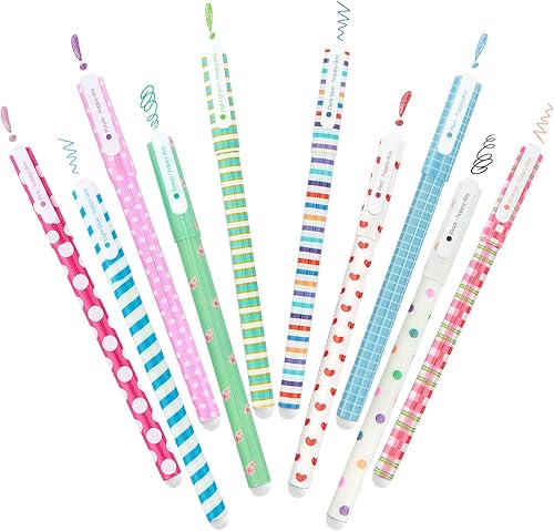 Miniatura 2 de 10 bolígrafos de colores, bonitos bolígrafos para niñas, 10 bolígrafos kawaii, juego de bolígrafos de punta fina para niños, niñas, estudiantes,
