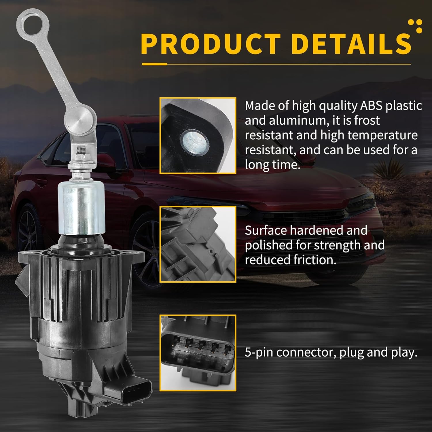 Electronic Turbo Wastegate Actuator For Honda 2016-2019 Civic, 2017-2019 CR-V, 2018-2019 Accord 1.5 VTEC R4 1497ccm 134Kw 182HP Wastegate Actuator, # K6T52372 18900-5AA-A01 49373-07100