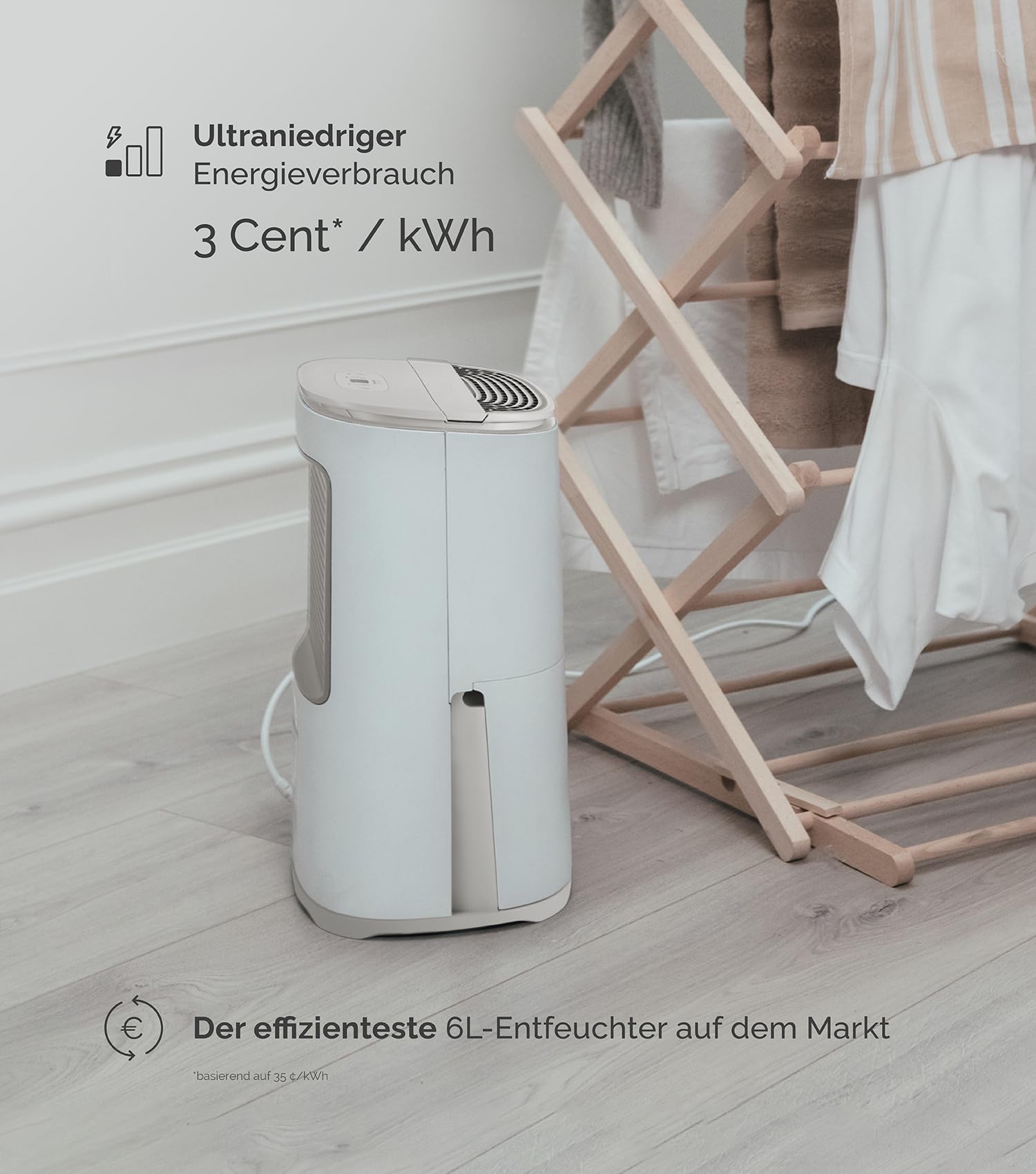 Meaco Dry Arete One osuszacz i oczyszczacz powietrza 6 l | kompaktowy, bardzo cichy, 32 dB | idealny osuszacz powietrza do sypialni, małych pomieszczeń i mieszkań | filtr HEPA H13 | zbiornik 1,8 l