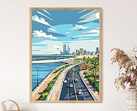 Dammams King Fahd Causeway Art Print Modern Infrastructure And Coastal Views