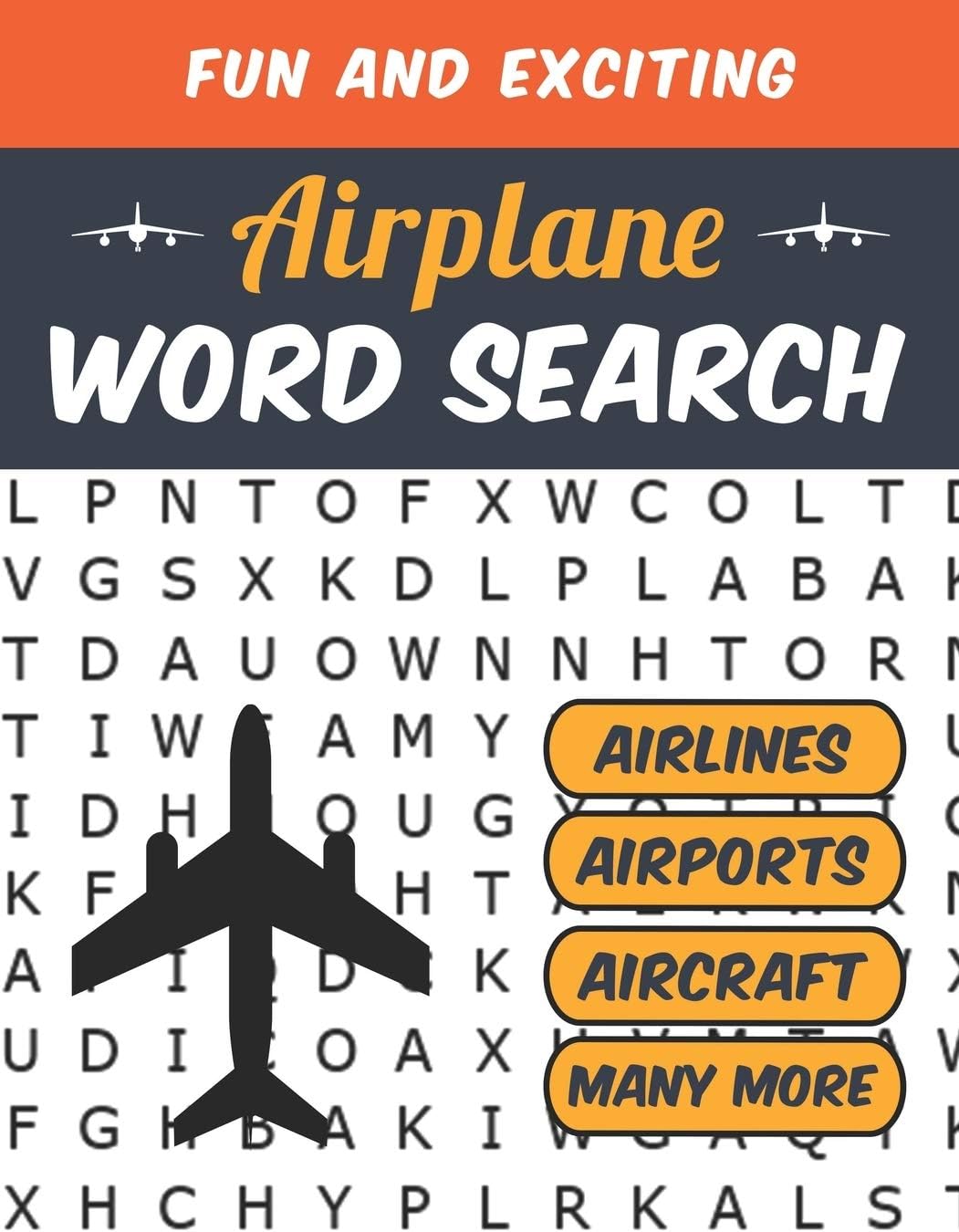 Airplane Word Search: Airline Pilot Gifts Aviation Themed Puzzles for Adults