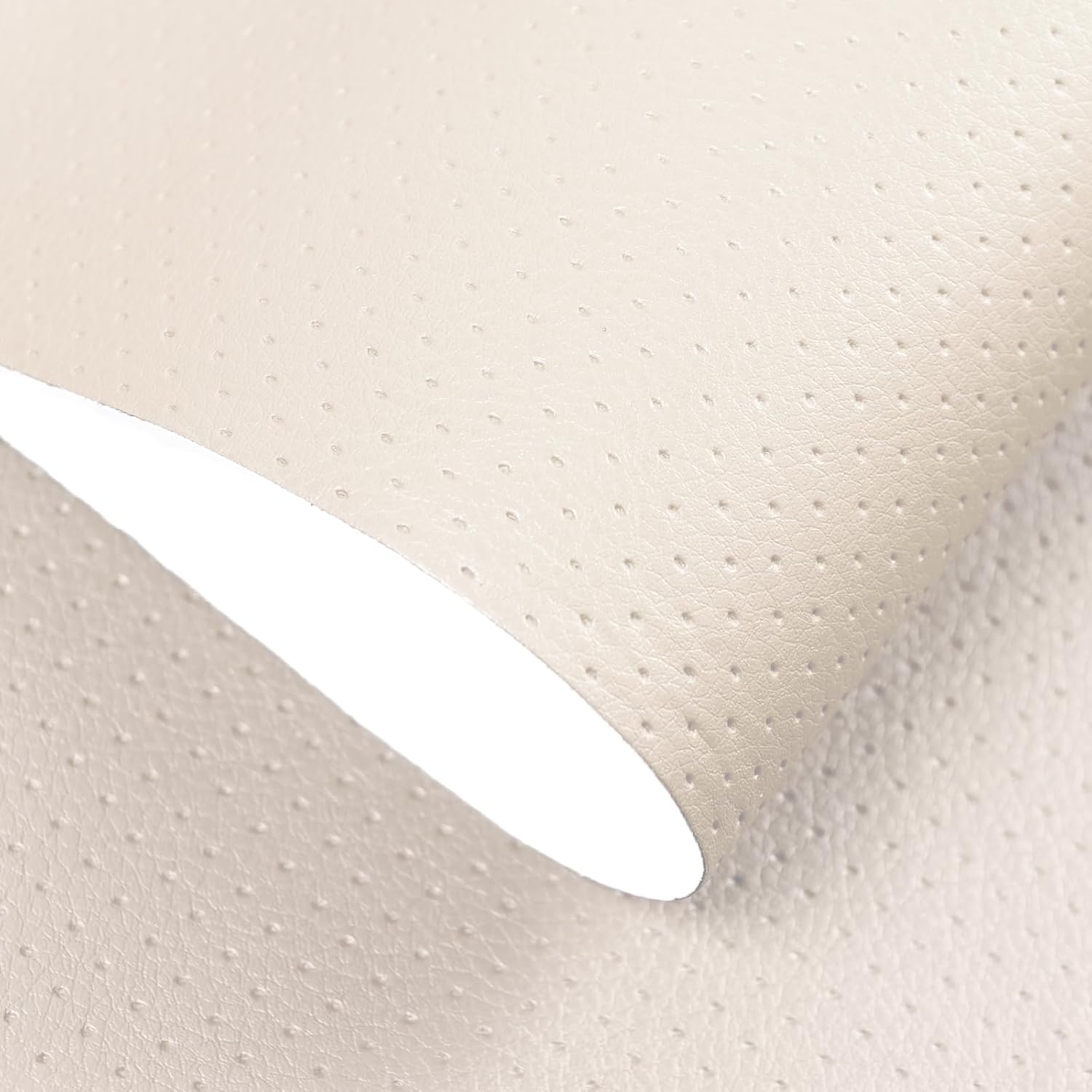 8x79inch Breathable Perforated Self-Adhesive Leather Repair Patch for Furniture, Couches, Car Seats, Office Chairs Faux Leather & Vinyl Repair Kit (Beige) Beige 8x79inch