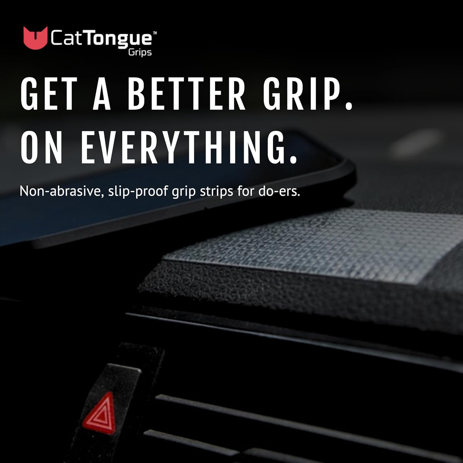 CATTONGUE GRIPS 2” Non-Abrasive Grip Tape Strips - Heavy-Duty, Waterproof Anti-Slip Tape for Furniture, Bathtubs, Frames, Gaming & More - Indoor & Outdoor Anti-Slip Solution (Clear, 1-Pack) - Image 2