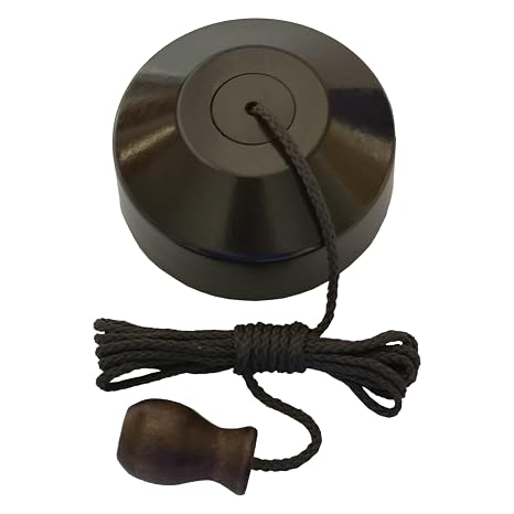 Repaireum Ltd. Brown Bakelite Ceiling Pull Switch Vintage Style with Wood Toggle Bathroom Light Pull-Cord For Bathroom or Closet