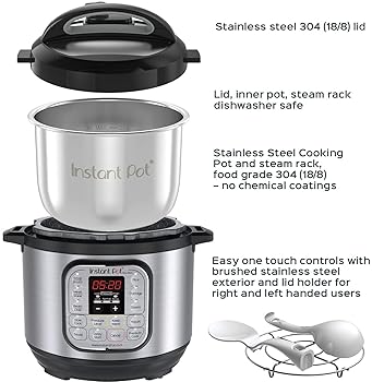 Instant Pot Duo Mini Multi-Use Programmable Pressure Cooker, Slow Cooker, Rice Cooker, Steamer, Sauté, Yogurt Maker a...