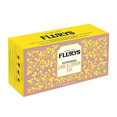 Flurys Refreshing Lime and Lemon Envelop 100 Tea Bags , 180 Grams