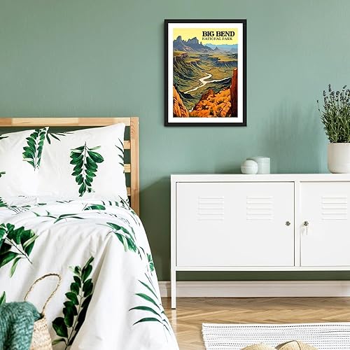 Miniatura 6 de Eleville 11X14 sin marco Big Bend Parque Nacional Texas Retro Geografía Ilustración abstracta Arte Impresión Póster Wall Office Home Decor wgn861