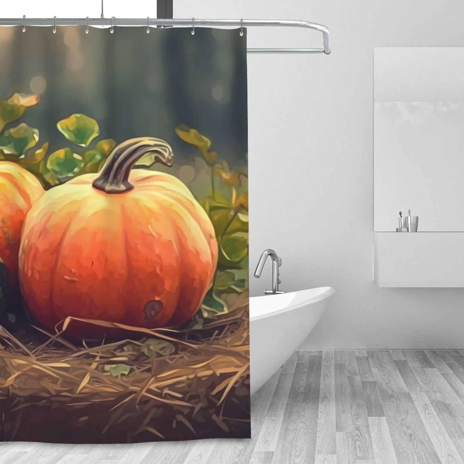 Rideau de bain automnal pour une décoration de douche moderne
