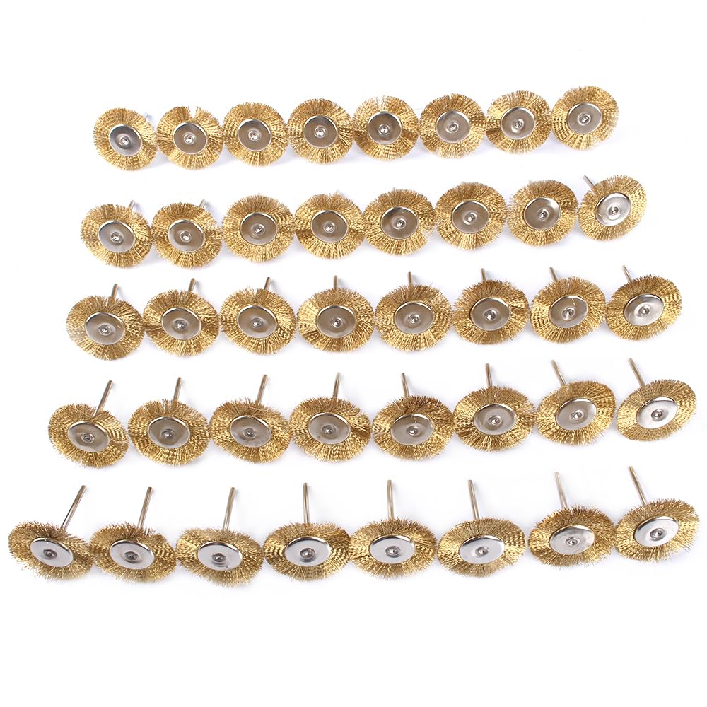 40 szt. szczotki mosiężne, druciane, do wiertarek, narzędzia obrotowe, polerowanie, usuwanie rdzy z metalu, czyszczenie wanglan(40Pcs)