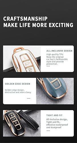 Miniatura 6 de HIBEYO Funda para llavero JMC Ford Equator 2022 Equator Plus 2021 Territory S Accesorios de automóvil, llave automática inteligente para JMC Ford