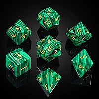 Vista 24 de UDIXI Juego de dados de vidrio prisma, 7 dados de vidrio arcoíris esmerilado para juegos de mesa RPG (prisma arenado)