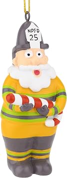 Tree Buddees NPFD Santa - North Pole Fire Department Firefighter Christmas Ornaments