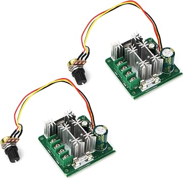 RioRand 6V-90V 15A PWM DC Brushed Motor Speed Controller 0-5V Analog/PLC Control, Reverse Polarity Protection, for DIY Robotics & Industrial Automation 2PCS