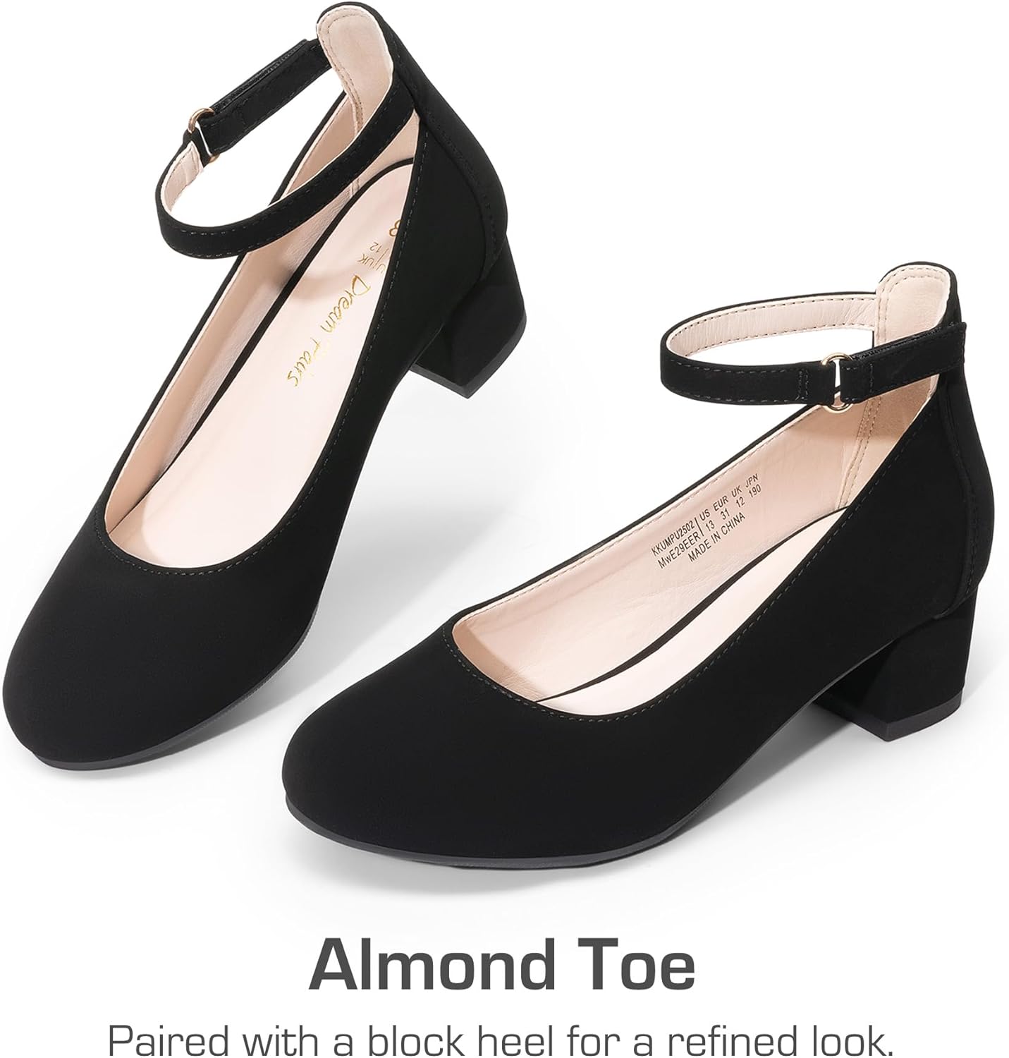 DREAM PAIRS Girls Dress Shoes Chunky High Heels Ankle Strap Party Wedding Princess Pump for Little Big Kid - Image 4