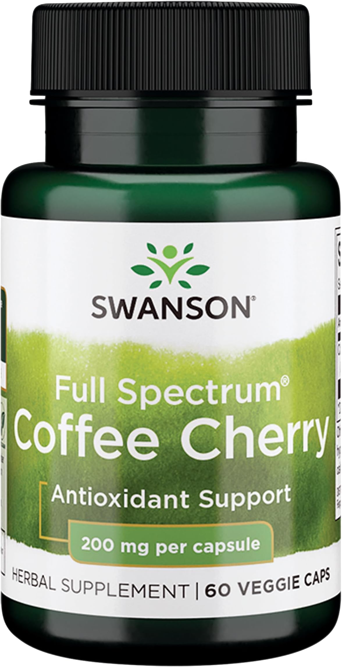 Swanson Full Spectrum Coffee Cherry - Antioxidant Support - Cognitive Supplement - Offers Cellular Protection with High ORAC* - Gluten Free & Non-GMO - 60 Veggie Capsules