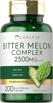 Carlyle Bitter Melon Complex | 200 Capsules | Traditional Herbal Extract Supplement | Non-GMO & Gluten Free