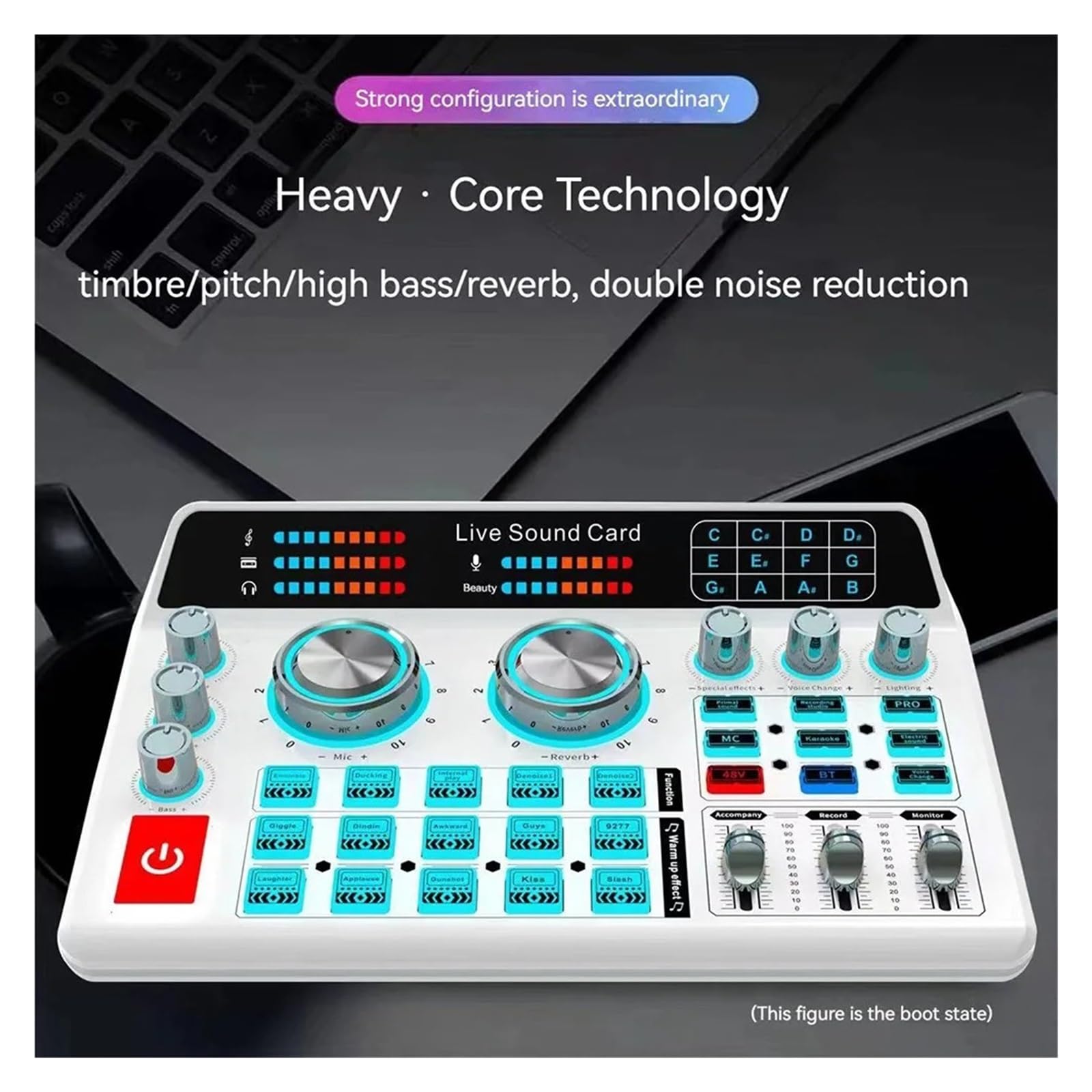 Live Soundkarte Voice Changer Mixer Audio For Computer PC Mischen Professional Studio Aufnahme Bluetooth-Kompatibel