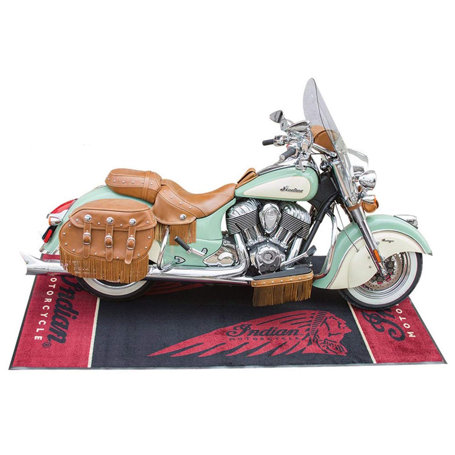 Amazon.com: Indian Motorcycle Parking Mat for Garage, Red/Black