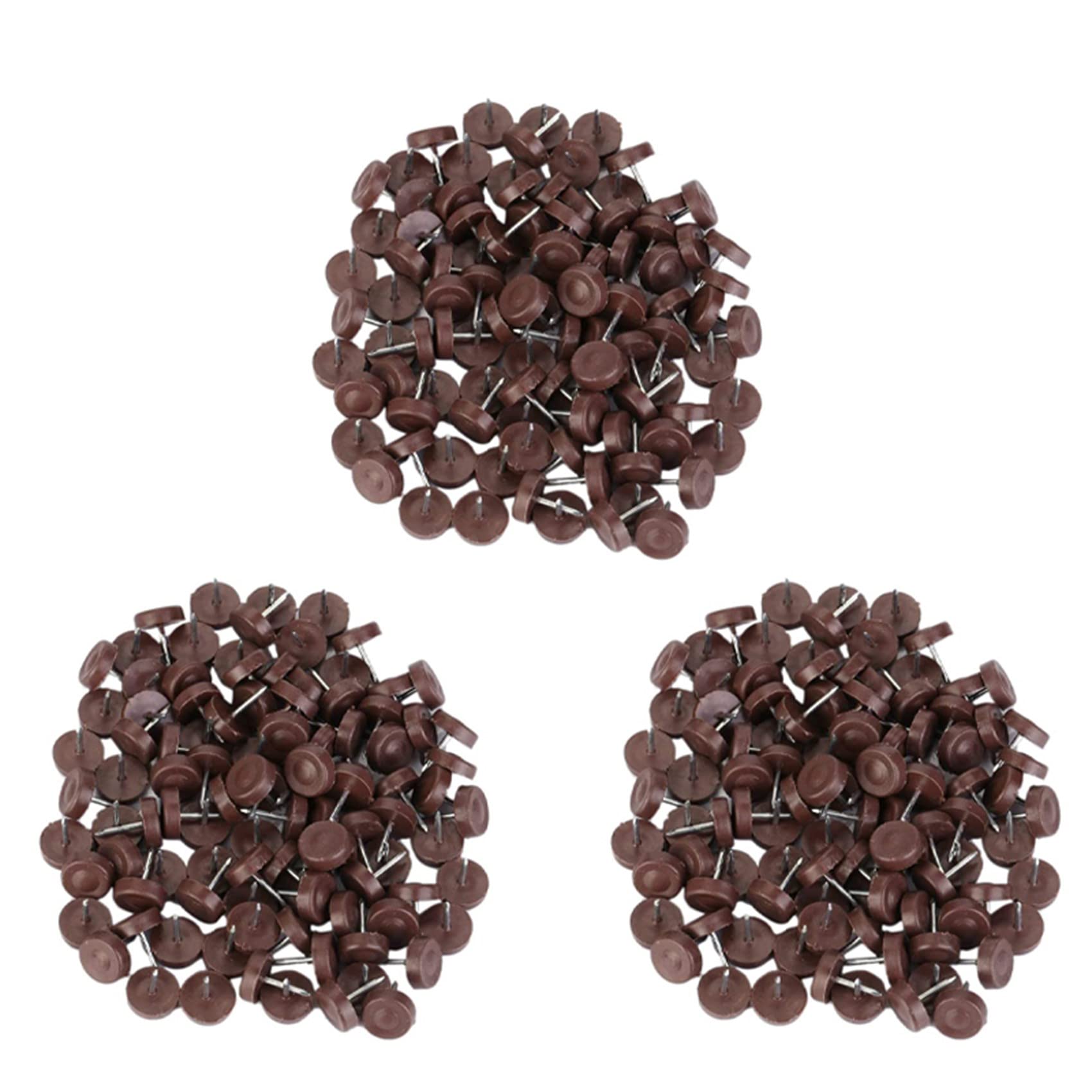 Jnchdghwa 300 PCS Chair Table Furniture Leg Bottom Feet Plastic Pads Glides Skid Nail Wood Floor Furniture Protector Noise