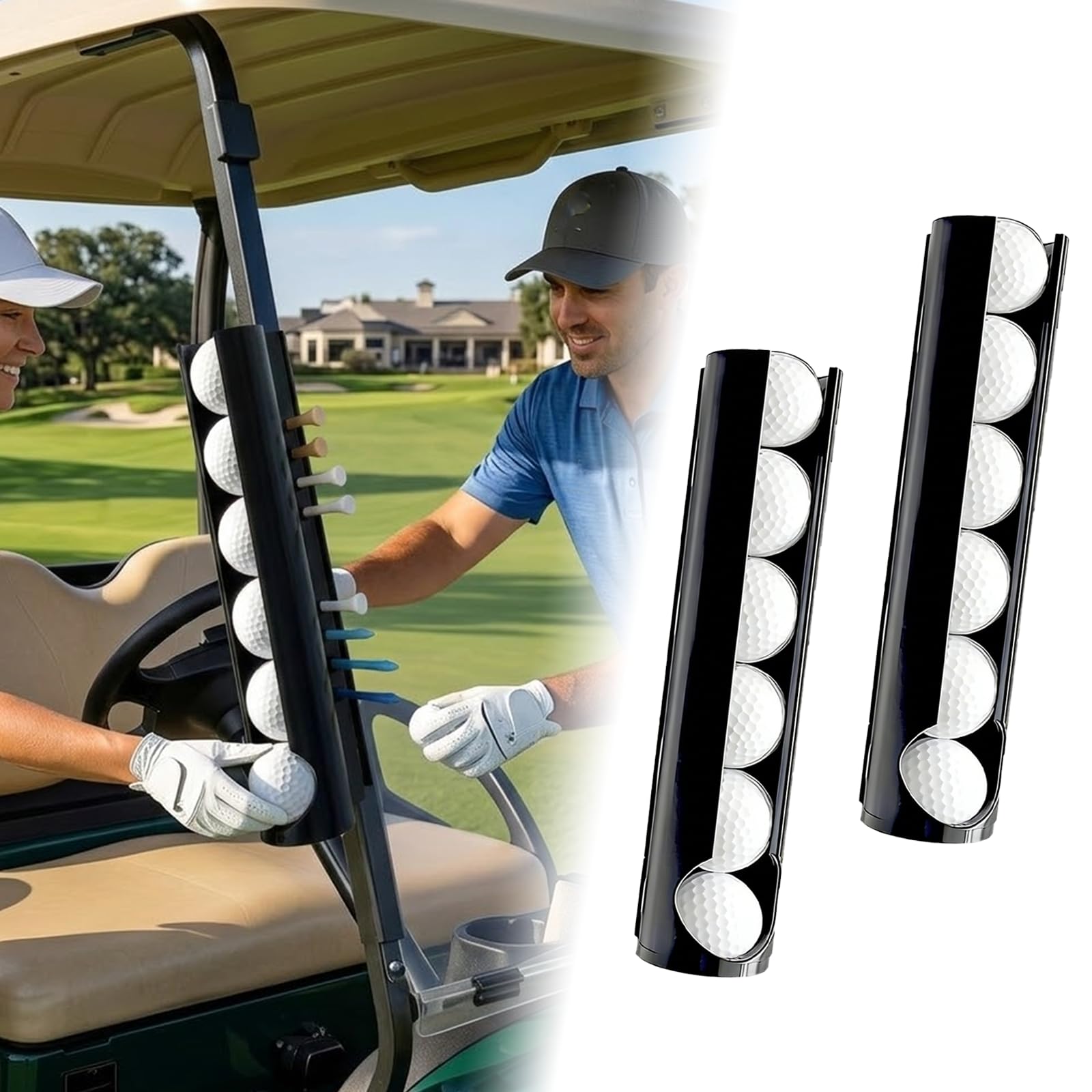 2 x magnetische 3-in-1-Golfballhalter