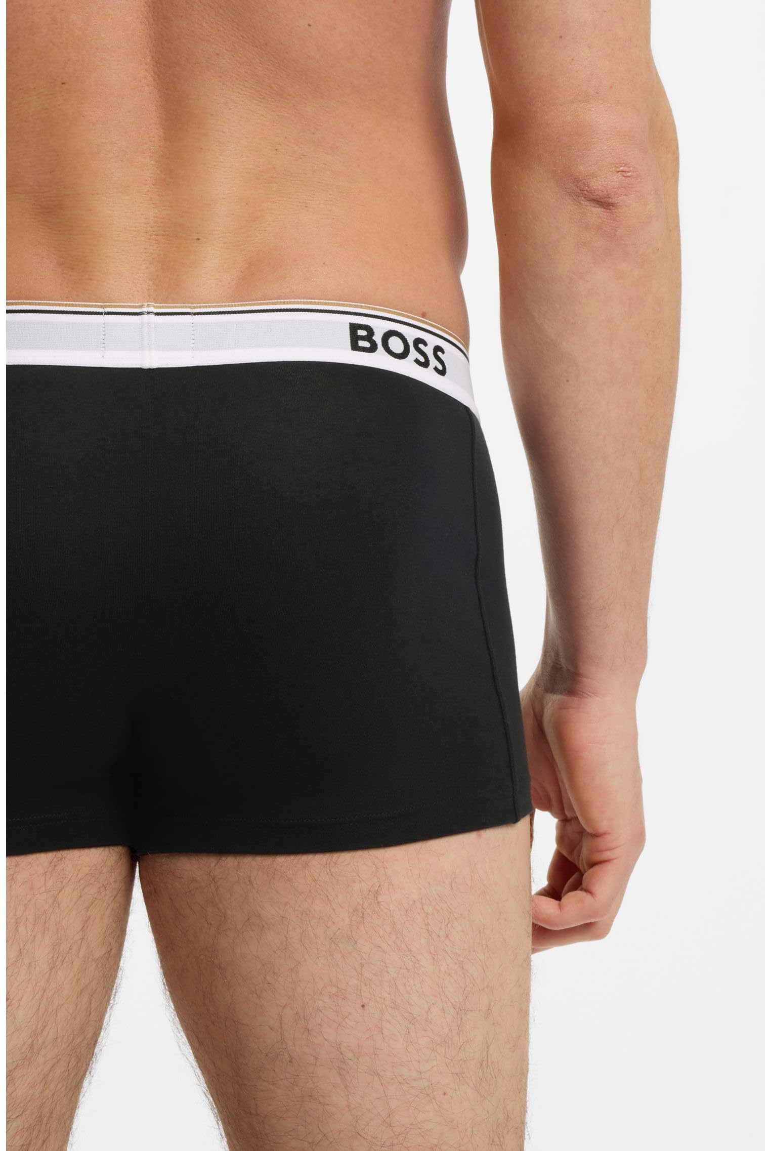 Boss Mężczyźni Trunk 3P Power Bokserki, Czarny, XL