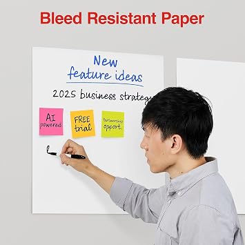 STAPLES Stickies Tabletop Easel Pad, 20 X 23, White, 20 Sheets/Pad - Easel Pad for Meetings & Classrooms