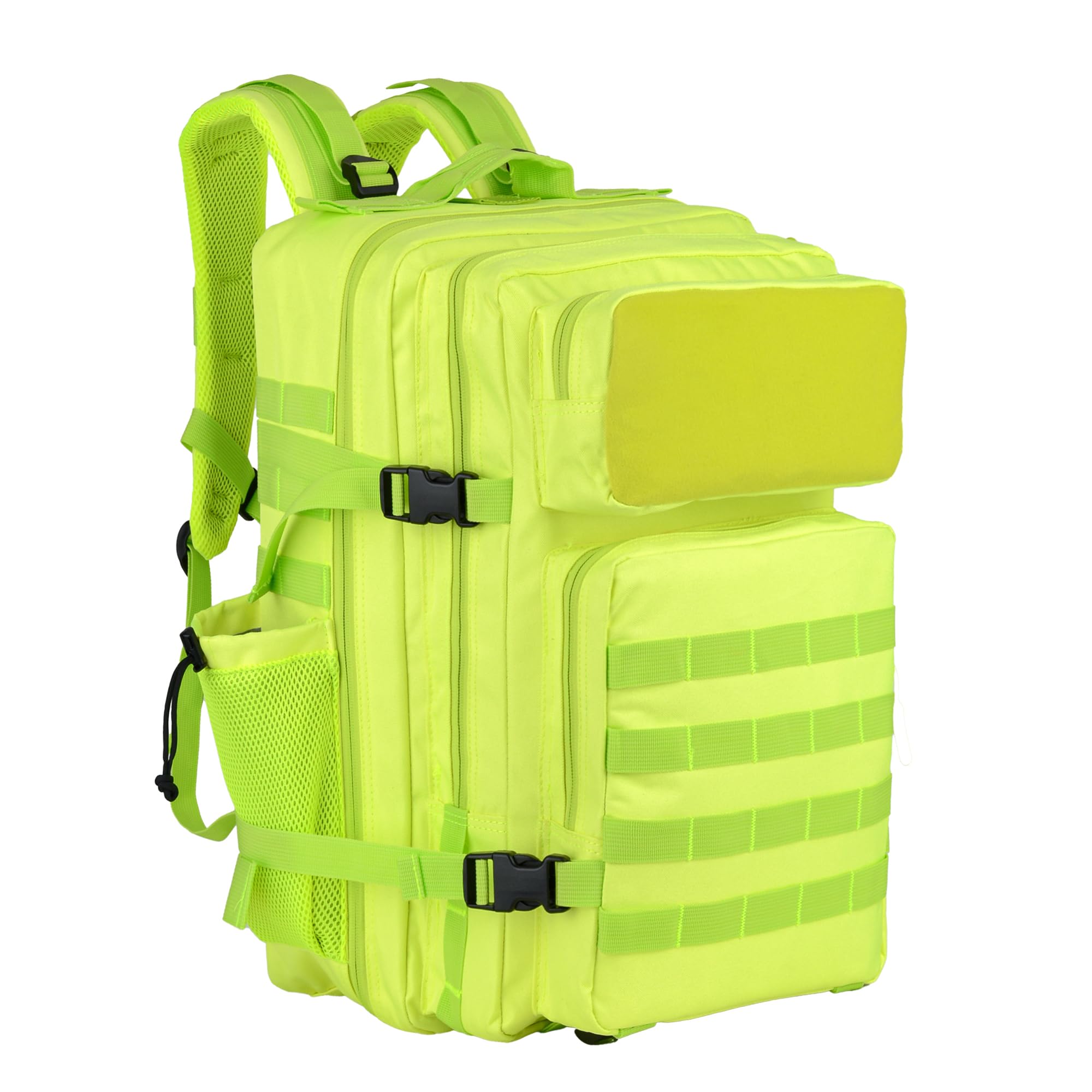 gracedon Tactical Backpack - Military Molle Bag 3 Days Pack for men and Women Large Assault Rucksack 25-45L (45L-fluorescent green)