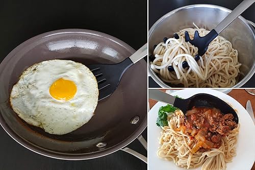 Miniatura 7 de Daily Kitchen Juego de utensilios de silicona y acero inoxidable  Utensilios de cocina resistentes al calor para utensilios de cocina antiadherentes