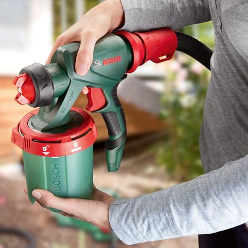 Bosch Home and Garden PFS 3000-2 Corded Paint Gun (650W, in a Cardboard Box) + Constant Feed Paint Container for Bosch Home and Garden PSF 3000-2, PFS 5000 E Capacity 1000 ml - 5