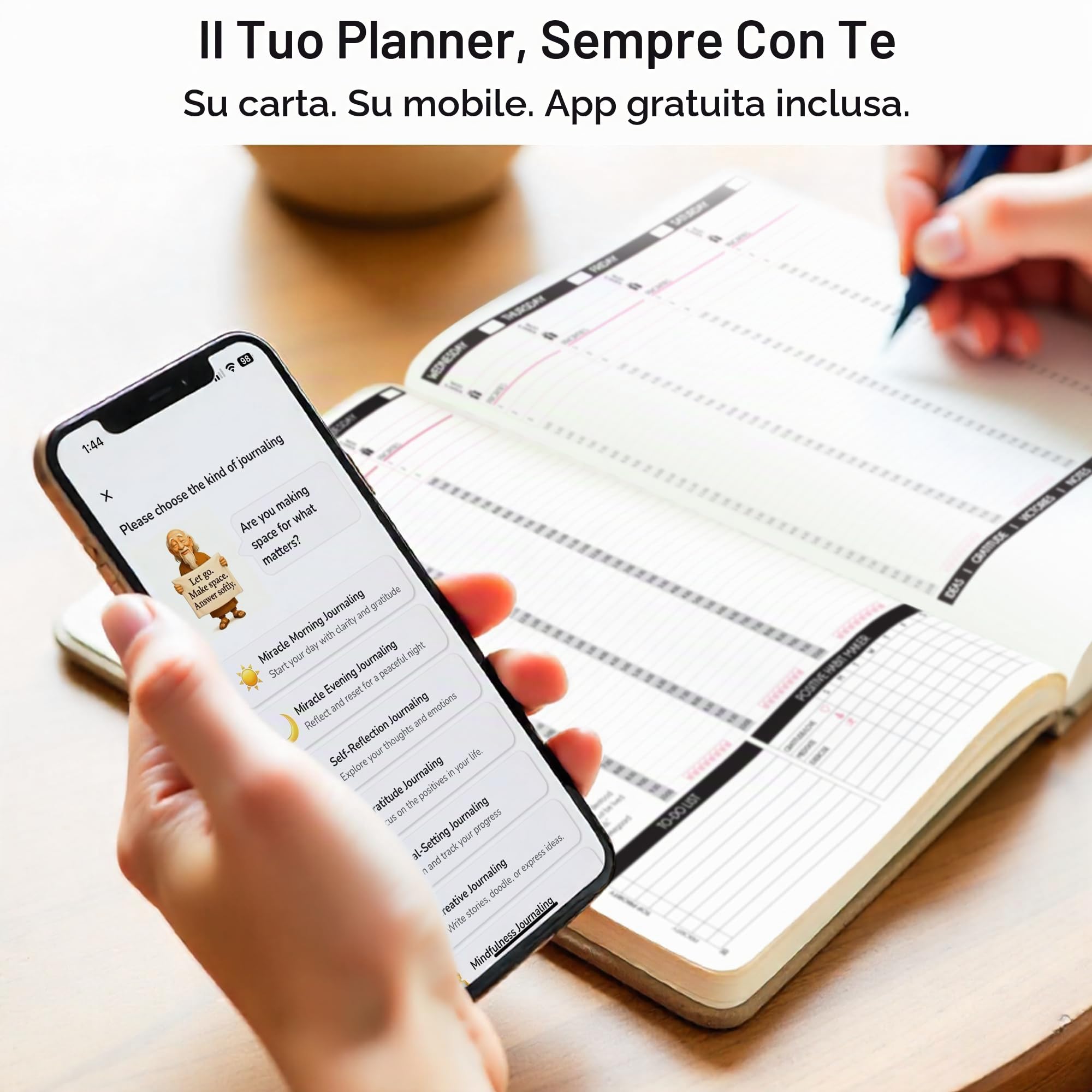 Manifestation Journal – Planner di obiettivi e vita, Planner settimanale e mensile non datato per raggiungere i tuoi obiettivi quotidiani | Un 12 mesi per aumentare la produttività e l'organizzazione
